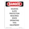 Signmission OSHA Sign, Prtrait PPE Required When Operating Equipment, 14in X 10in Plastic, 10" W, 14" H, Prtrait OS-DS-P-1014-V-1661 - alternate 1